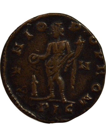 Rome Empire Maximien Hercule Génie debout 1 ae Cuivre 307 D Lyon