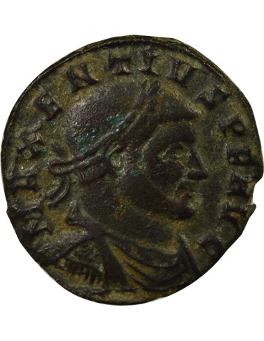 Rome Empire Maxence Temple Hexastyle 1 ae Cuivre 307-308 Ticinum