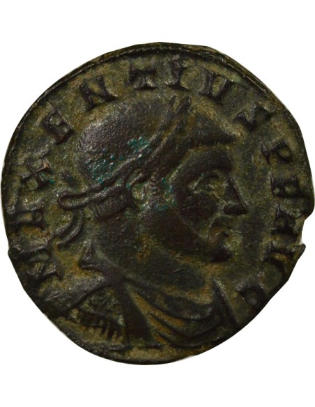 Rome Empire Maxence Temple Hexastyle 1 ae Cuivre 307-308 Ticinum
