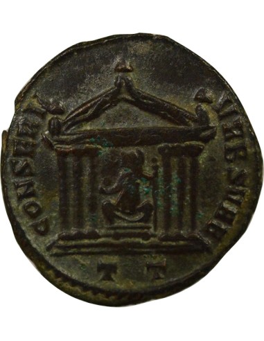 Rome Empire Maxence Temple Hexastyle 1 ae Cuivre 307-308 Ticinum