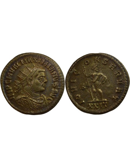 Rome Empire Maximien Hercule Jupiter 1 antoninien Billon 292 Ticinum