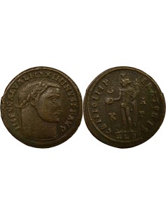 Rome Empire Maximin II Daia Génie debout 1 ae Cuivre 309-310 Alexandrie