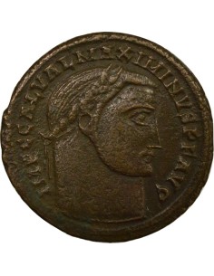 Rome Empire Maximin II Daia Génie debout 1 ae Cuivre 309-310 Alexandrie 2