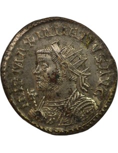 Rome Empire Maximien Hercule Jupiter & Aigle 1 antoninien Billon 290-291 D Lyon 2