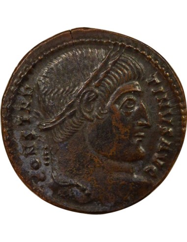 Rome Empire Constantin Ier Porte de Camp 1 nummus Cuivre 327-328 Arles