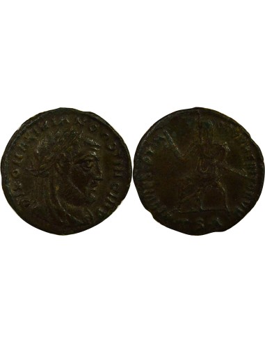 Rome Empire Maximien Hercule Restitution de Constantin I 1 nummus Cuivre 318 Thessalonique