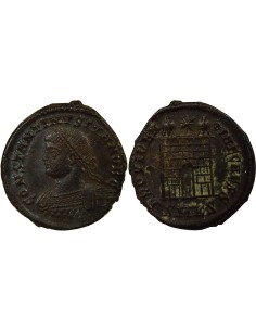Rome Empire Constantin II Porte du Camp 1 nummus Cuivre 324-325 Cyzique