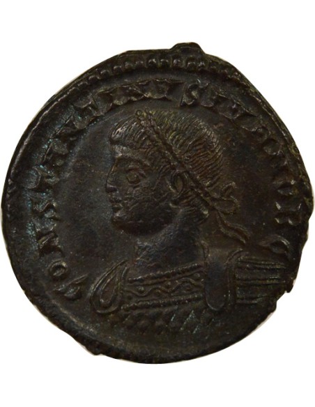 Rome Empire Constantin II Porte du Camp 1 nummus Cuivre 324-325 Cyzique
