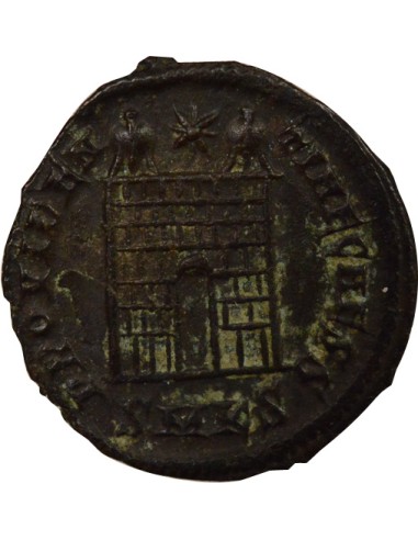 Rome Empire Constantin II Porte du Camp 1 nummus Cuivre 324-325 Cyzique