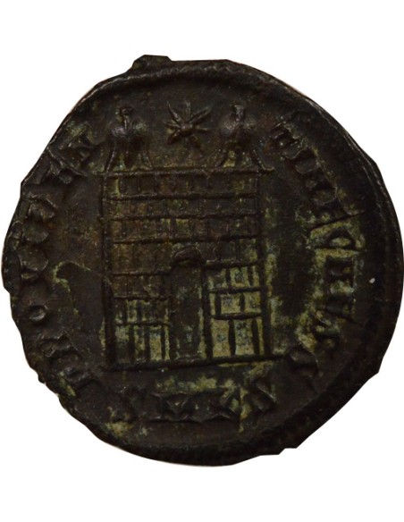 Rome Empire Constantin II Porte du Camp 1 nummus Cuivre 324-325 Cyzique