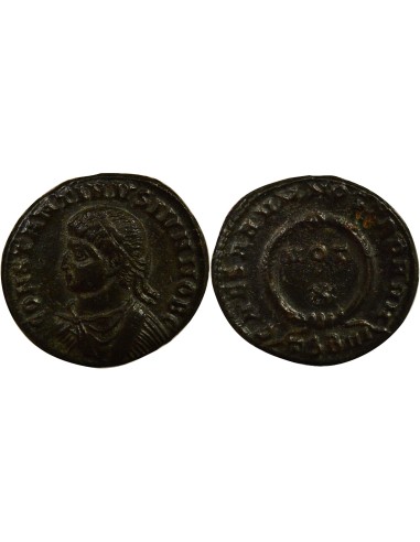 Rome Empire Constantin II Voeux Décennaux 1 nummus Cuivre 324 Thessalonique