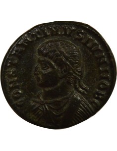 Rome Empire Constantin II Voeux Décennaux 1 nummus Cuivre 324 Thessalonique 2