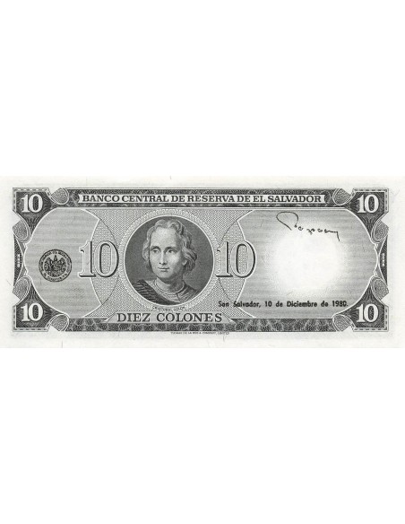 El Salvador 10 colones 1980