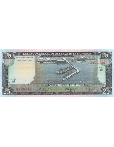 El Salvador 25 colones 1980