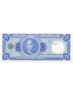 El Salvador 25 colones 1980 2