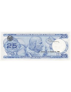 El Salvador 25 colones 1983 2