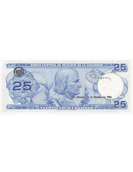 El Salvador 25 colones 1983