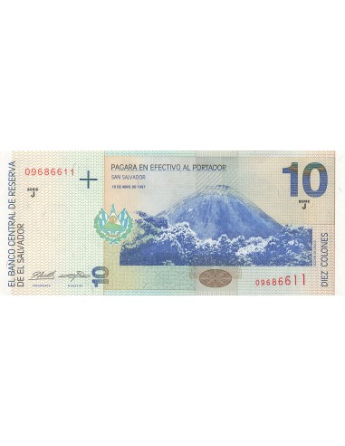 El Salvador 10 colones 1997