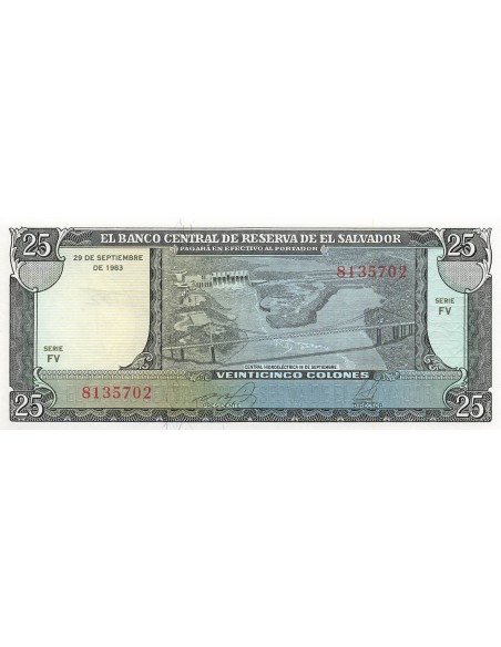 El Salvador 25 colones 1983