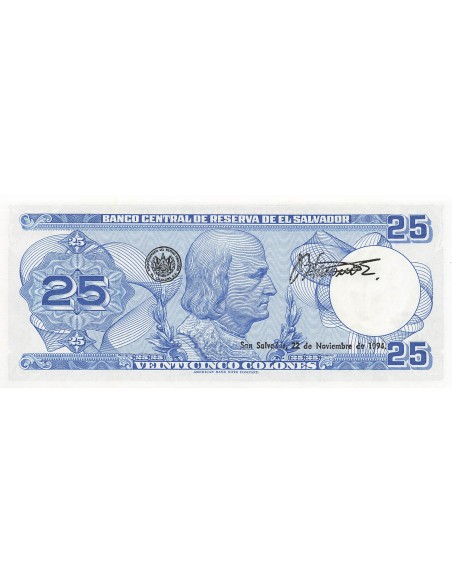 El Salvador 25 colones 1983