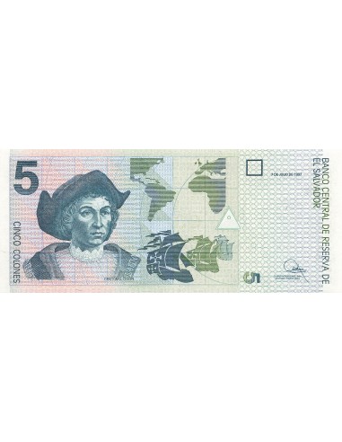 El Salvador 5 colones 1997