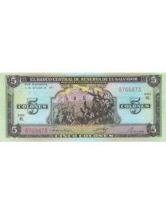 El Salvador 5 colones 1977
