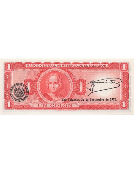 El Salvador 1 colon 1972