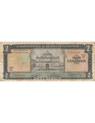 El Salvador 2 colones 1972