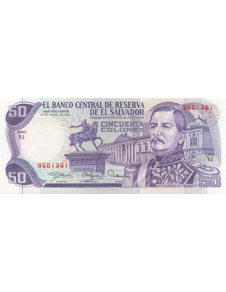 El Salvador 50 colones 1980