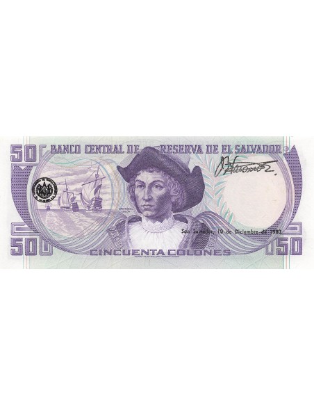 El Salvador 50 colones 1980