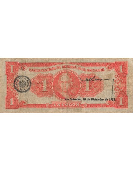 El Salvador 1 colon 1955
