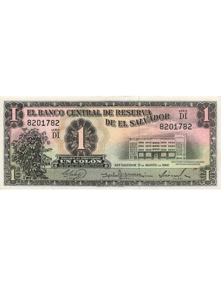 El Salvador 1 colon 1960