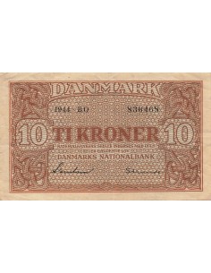 Danemark 10 kroner 1944