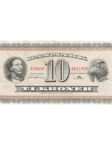 Danemark 10 kroner 1966