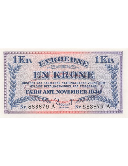 Iles Féroé 1 krone 1940