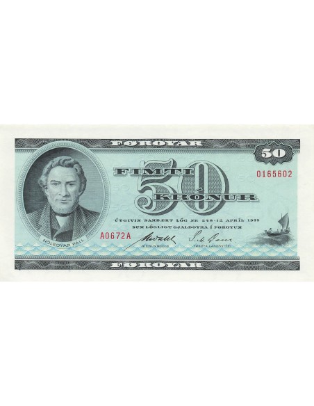 Iles Féroé 50 kronur 1967