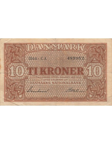 Danemark 10 kroner 1944