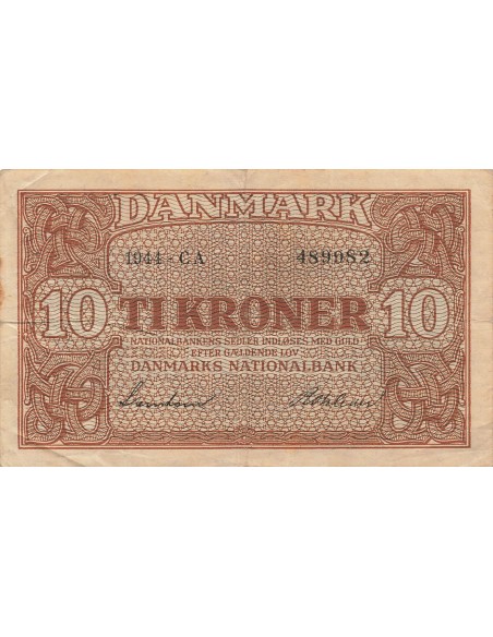Danemark 10 kroner 1944