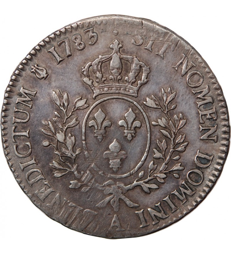 LOUIS XVI - ECU AUX BRANCHES D'OLIVIER 1783 A PARIS