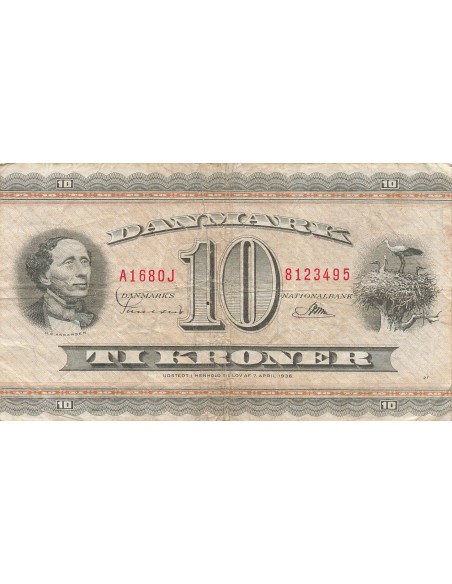 Danemark 10 kroner 1968