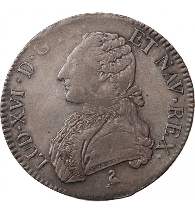 LOUIS XVI - ECU AUX BRANCHES D'OLIVIER 1783 A PARIS