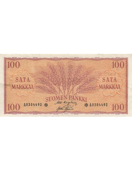 Finlande 100 marka 1957