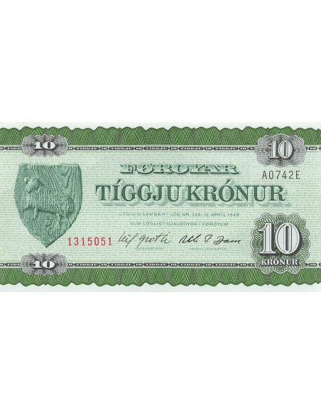 Iles Féroé 10 kronur 1978