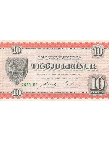 Iles Féroé 10 kronur 1962