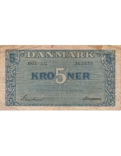 Danemark 5 kroner 1944