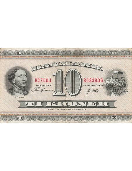 Danemark 10 kroner 1968