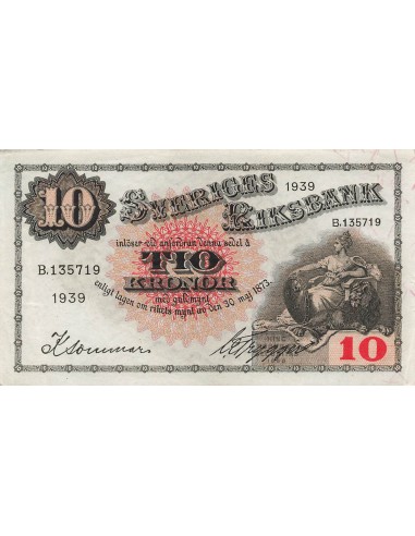 Suède 10 kronor 1939