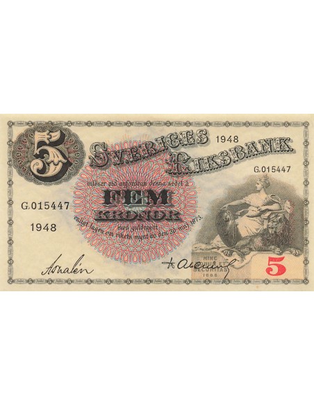 Suède 5 kronor 1948
