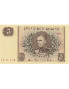 Suède 5 kronor 1963