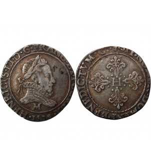 HENRI III - FRANC ARGENT 1579 M TOULOUSE 2